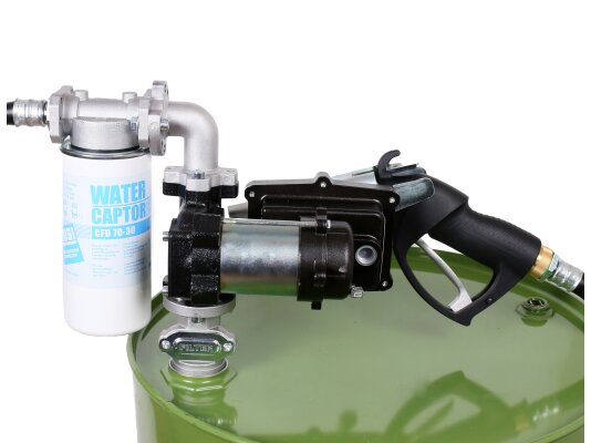 Piusi DRUM EX50 12V 直流 ATEX 燃油泵,带电源线 + 自动喷嘴,型号:F00372040